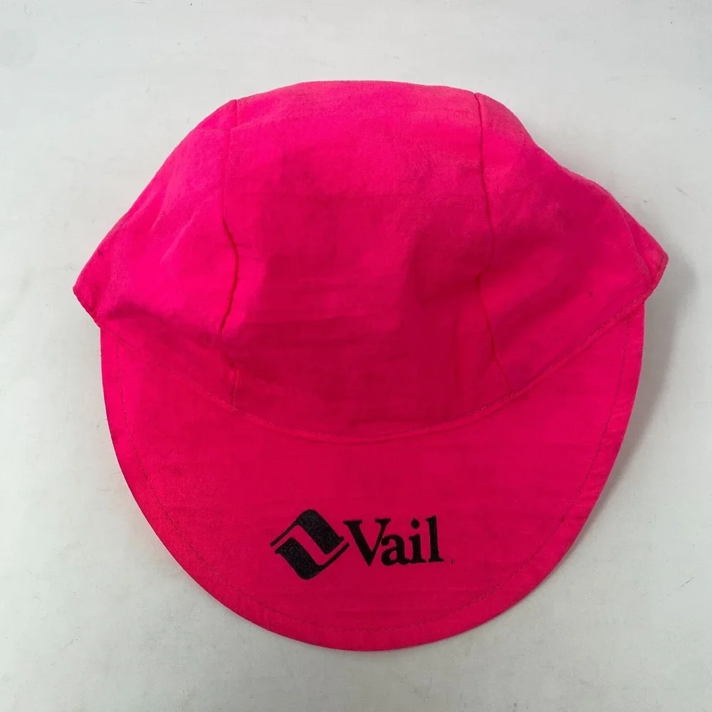 Vintage Vail Colorado‎ Hat Neon Pink Ski Snowboard Mountain Town by Lynn